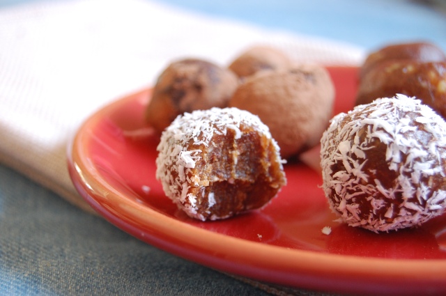 Almond Date Truffles with Coconut